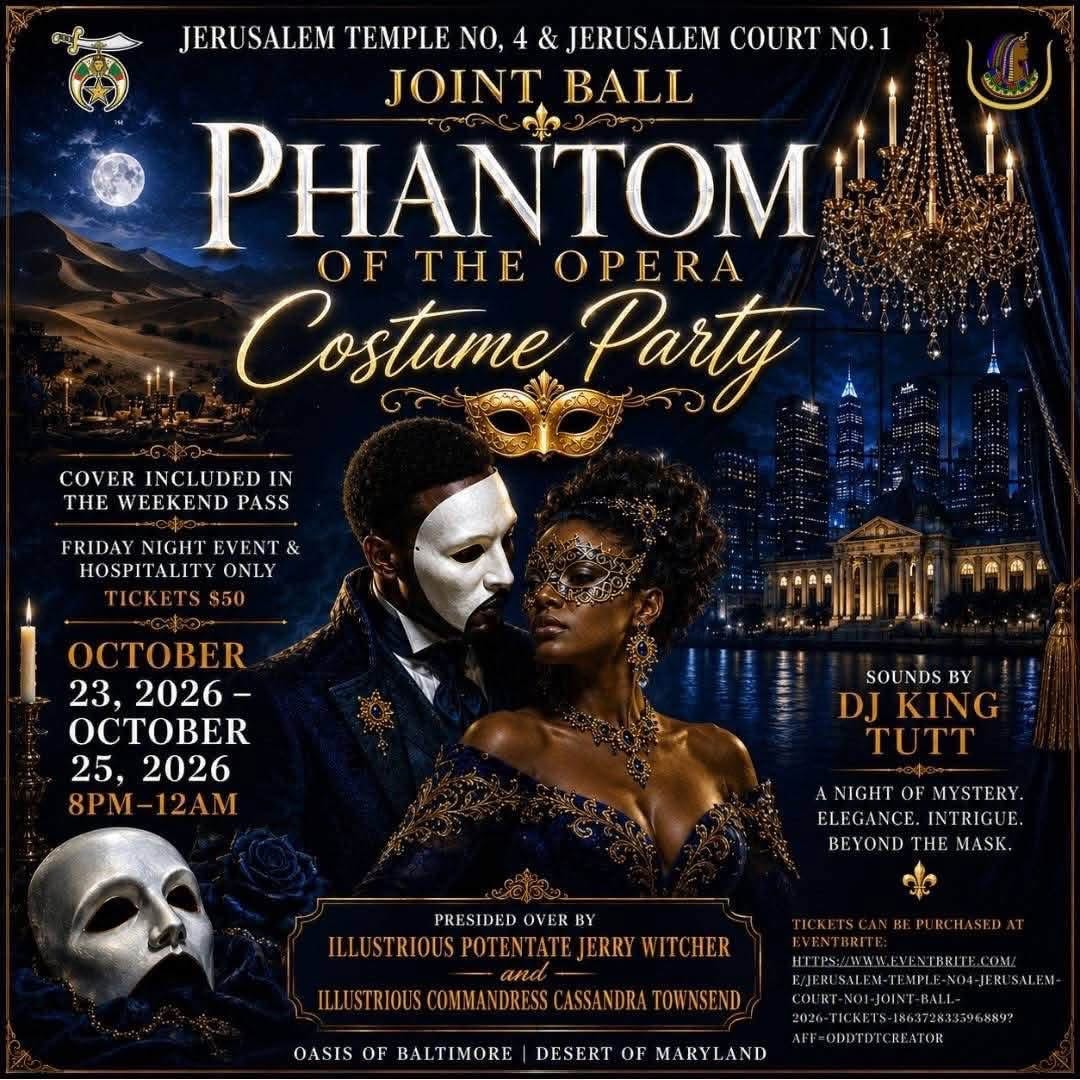 Phantom of the Opera Costume Party flyer