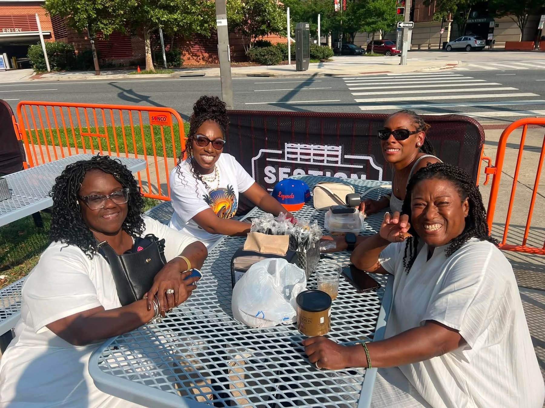 Ladies enjoying the outdoor Summer Sizzle festivities