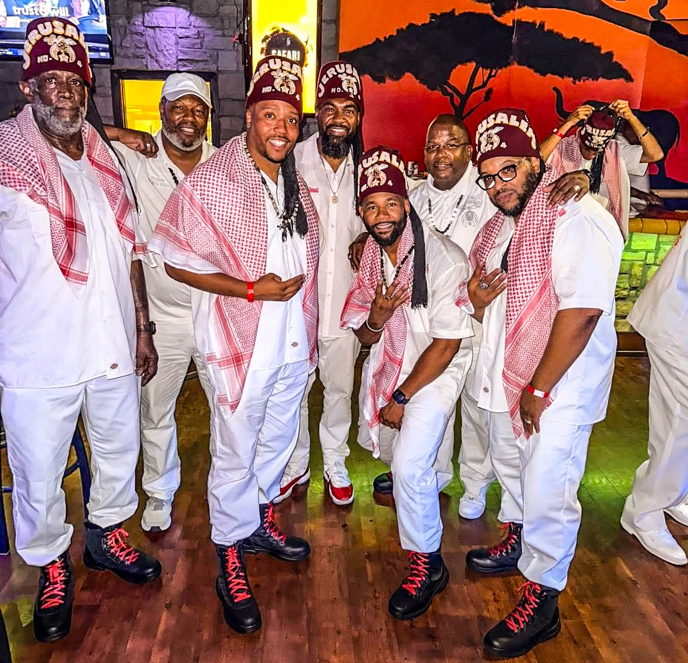 Nobles enjoying the White Sands Affair at Safari Club