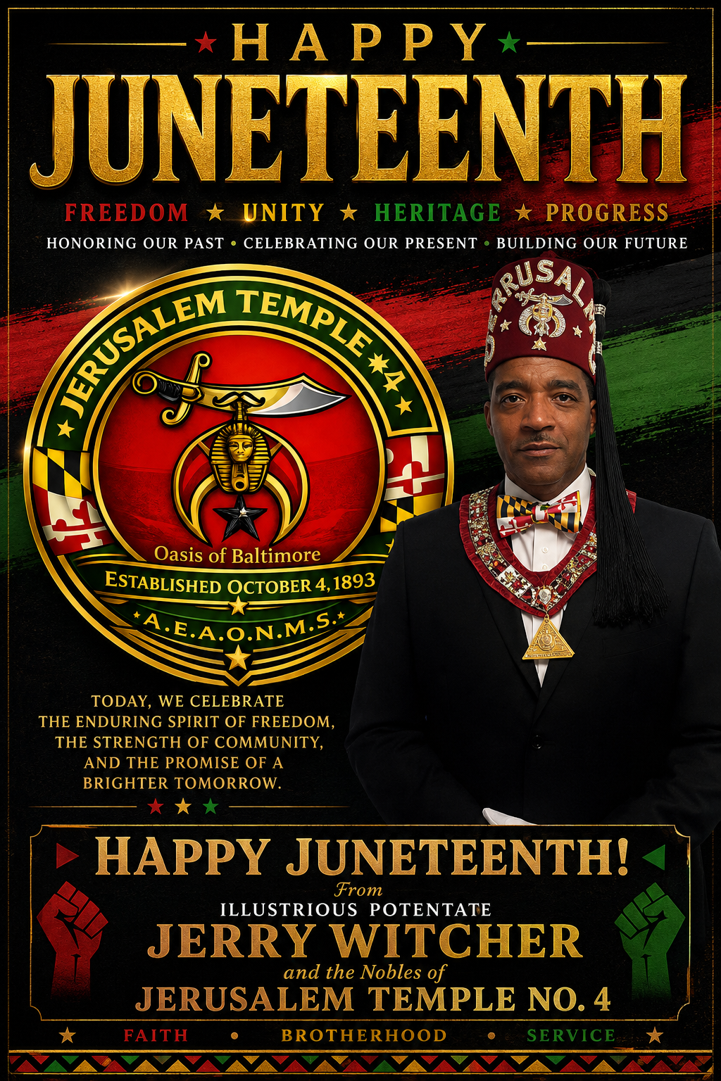 Happy Juneteenth — Freedom, Unity, Heritage, Progress