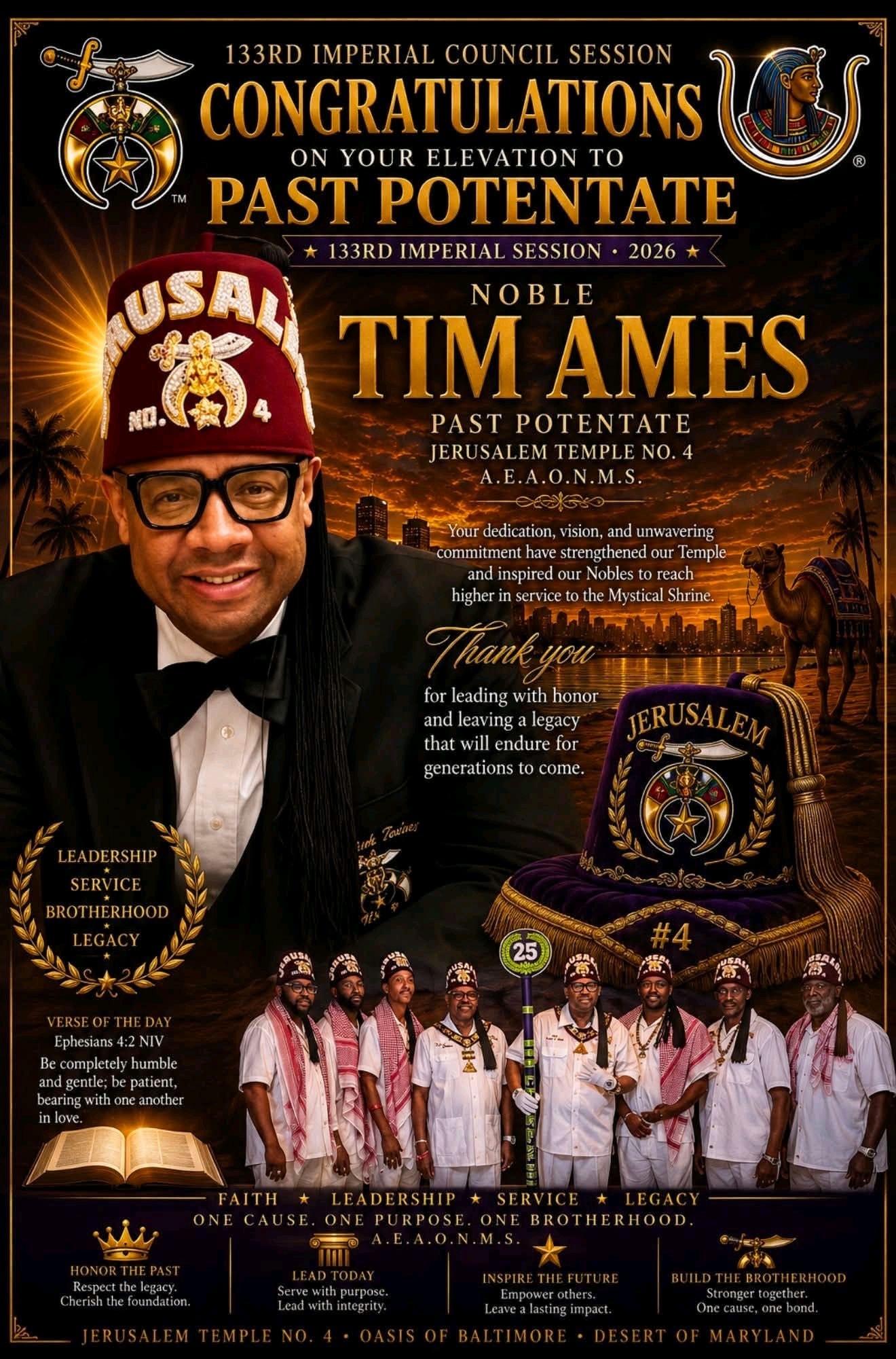 Congratulations to Noble Tim Ames on His Elevation to Past Potentate
